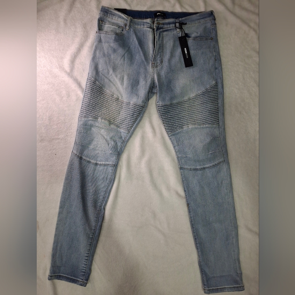 Fashion Nova Light Blue Skinny Jeans for Men